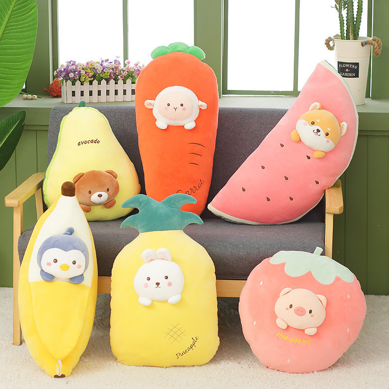 The 'Fruit Friend' 2-in-1 Plush Pillow